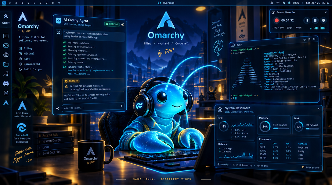 Omarchy 深入評測：安裝流程、系統架構與功能亮點